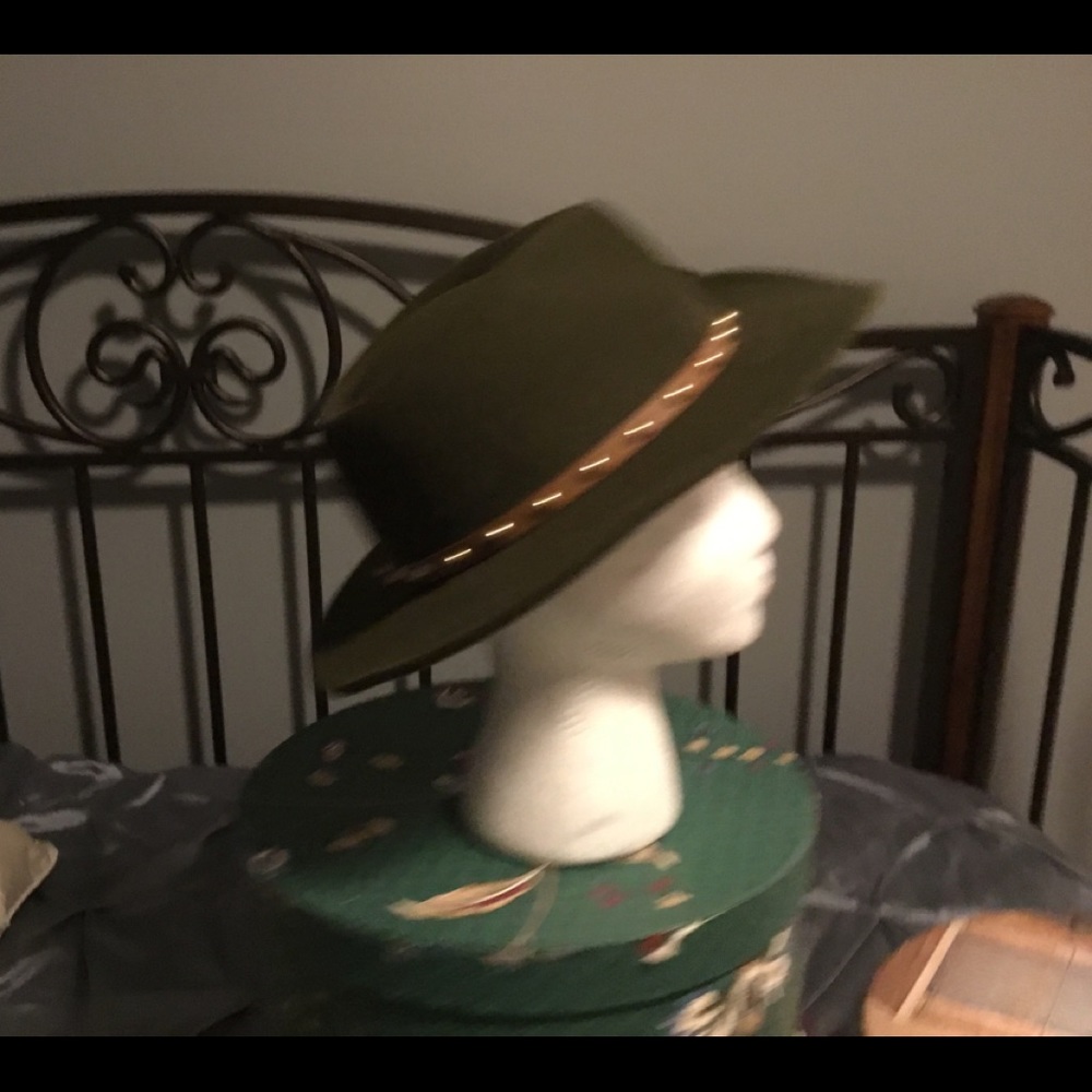 No Boundaries Fedora Green Adjustable Hat - Picture 4 of 15